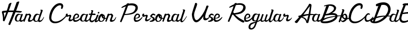 Hand Creation Personal Use Regular font
