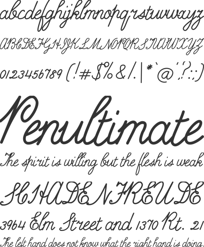 Thunaedy font preview