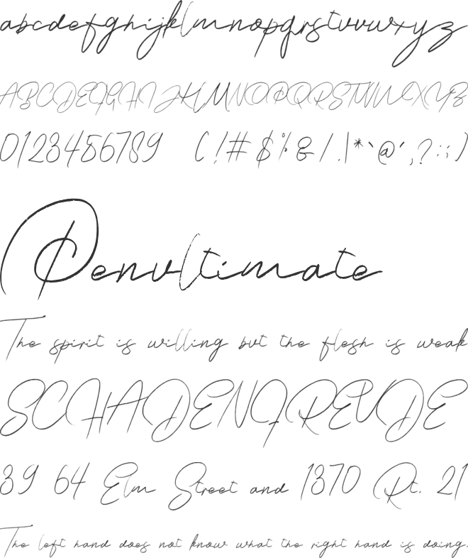 Radiohead font preview