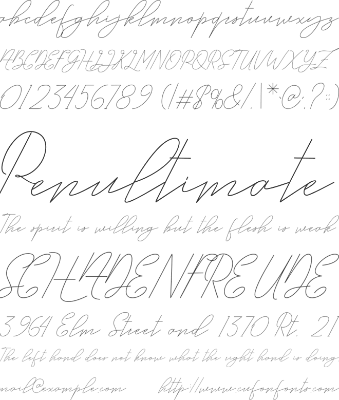 Princessa font preview