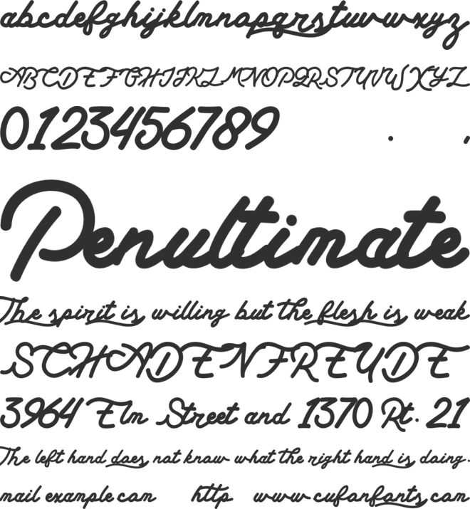 Quotes font preview