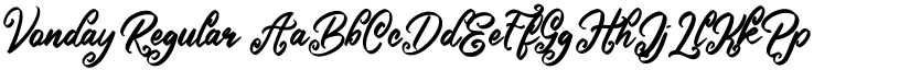 Vonday Regular font