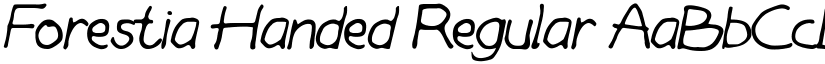 Forestia Handed Regular font