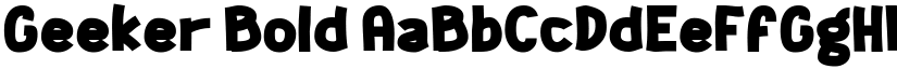 Geeker Bold font