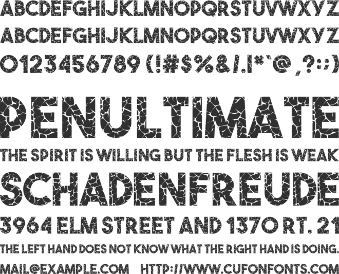 Crack Style font preview