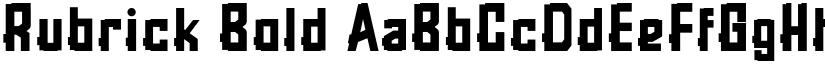 Rubrick Bold font