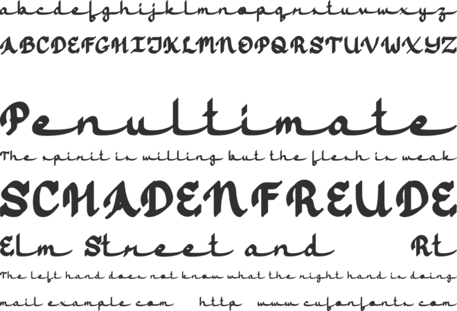 Jasmine Script font preview