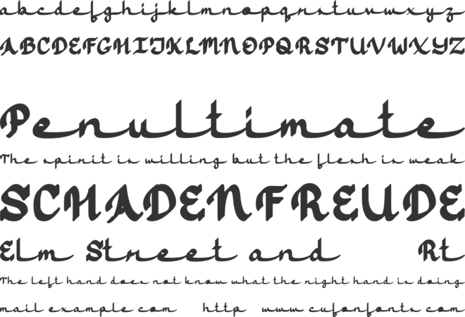 Jasmine Script font preview