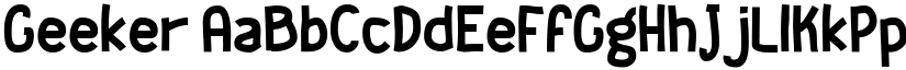 Geeker font