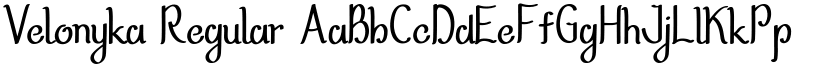 Velonyka Regular font