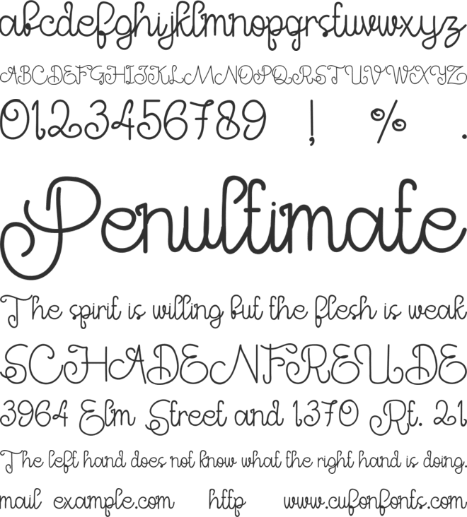 Mephistica font preview
