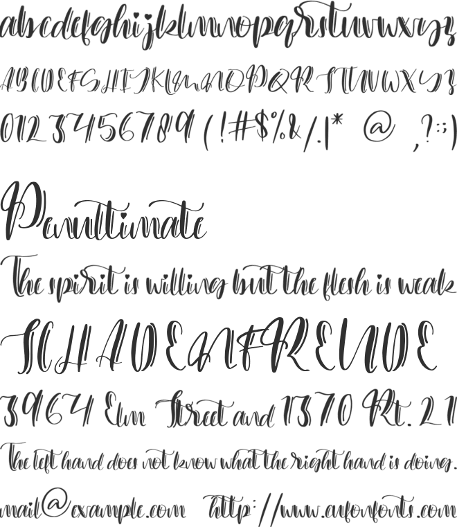 everbest font preview