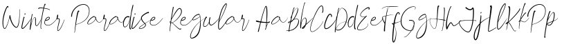 Winter Paradise Regular font