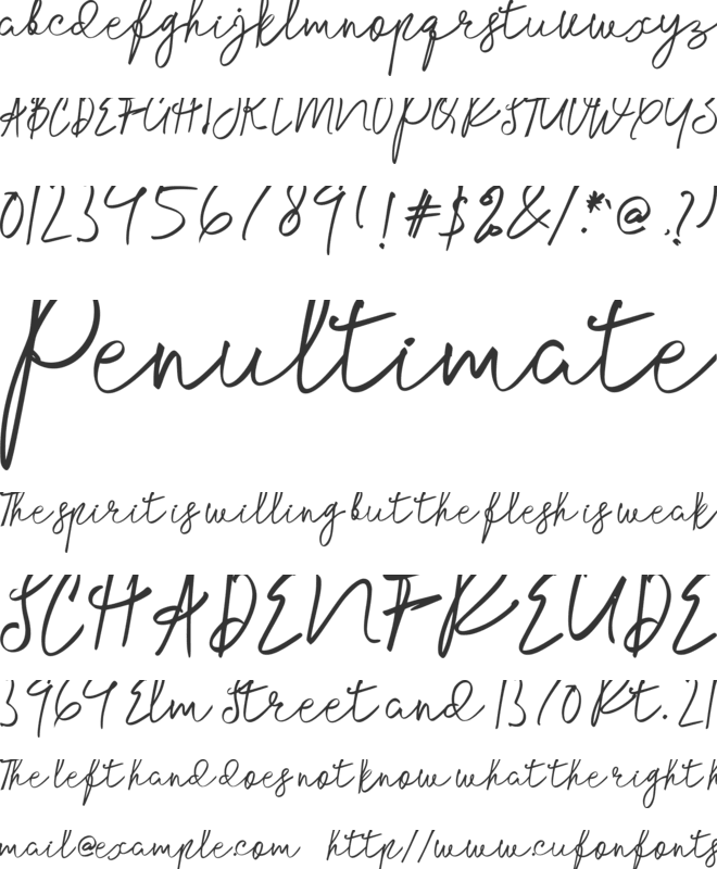 Saharia font preview