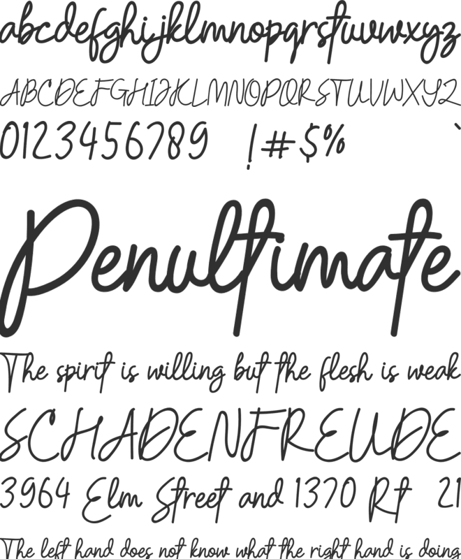 Lafentha font preview