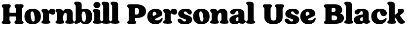 Hornbill Personal Use Black font