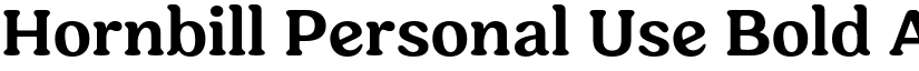 Hornbill Personal Use Bold font