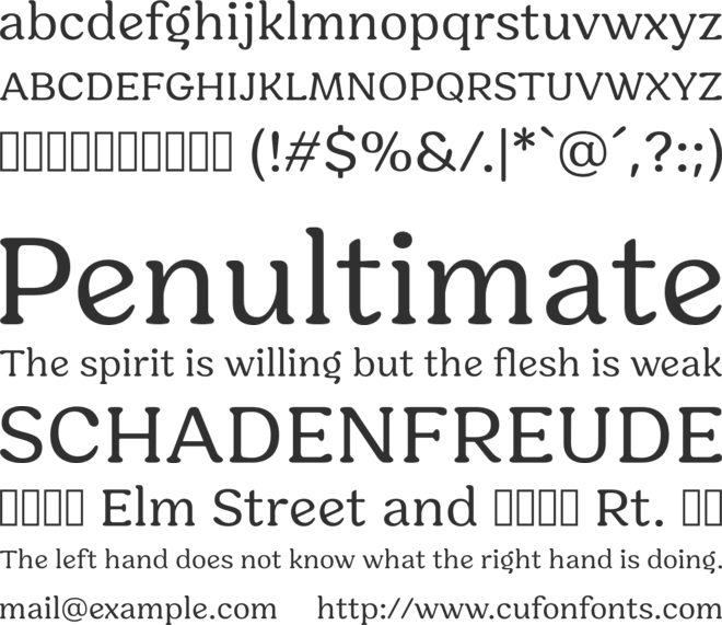 Hornbill Personal Use font preview