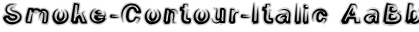 Smoke-Contour-Italic font