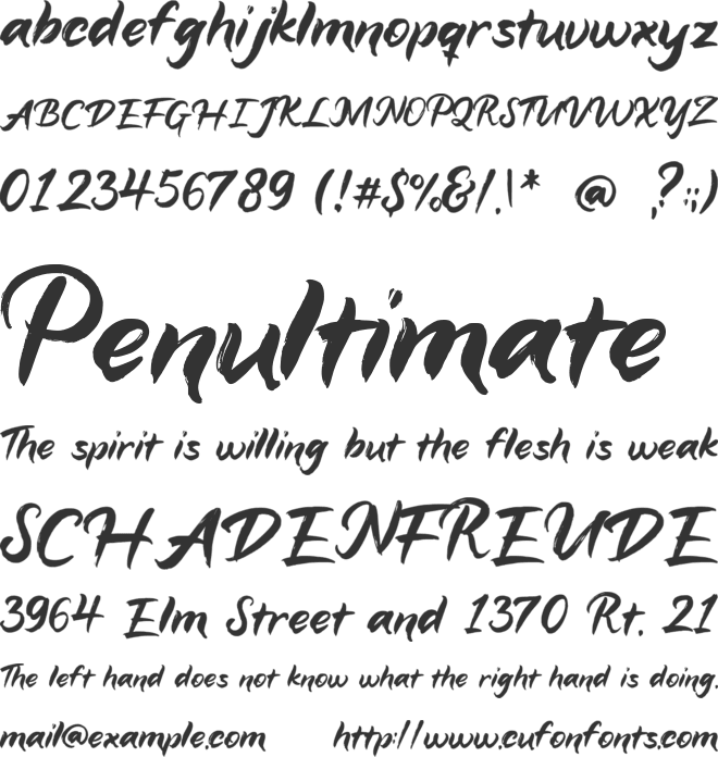 Aligatai font preview