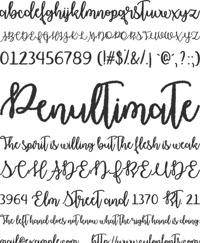 Haunted Moon font preview