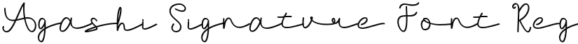 Agashi Signature Font Regular font
