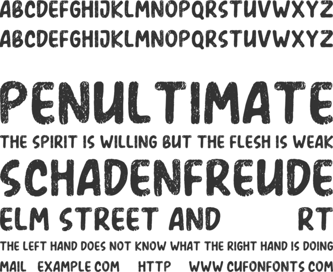 Amerio Rough font preview