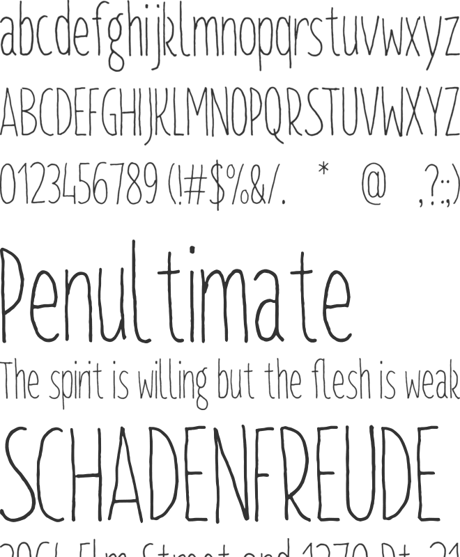 TallTiny font preview