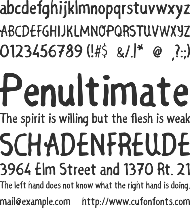 Grocery Rounded font preview