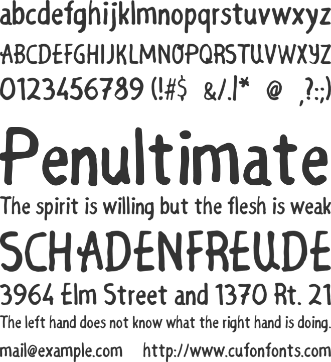 Grocery Rounded font preview