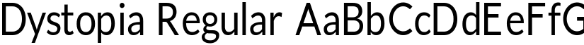 Dystopia Regular font