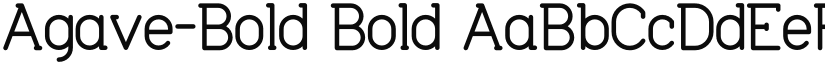 Agave-Bold Bold font