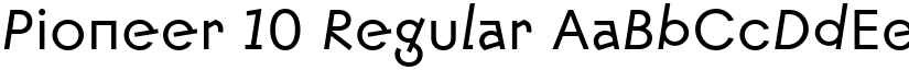 Pioneer 10 Regular font