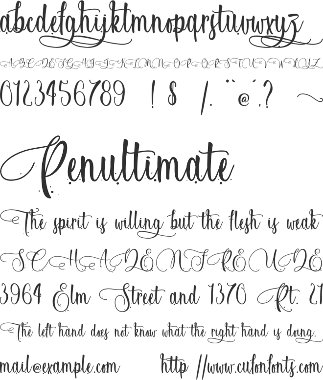 Xanthousy - Personal Use font preview