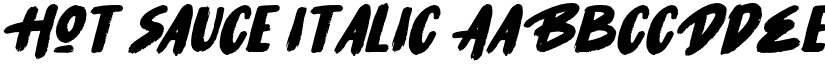 Hot Sauce Italic font