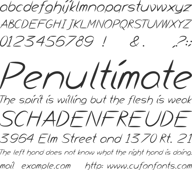 Bayou font preview