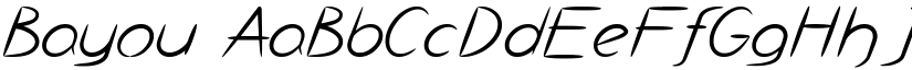 Bayou font