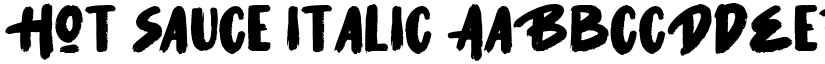 Hot Sauce Italic font