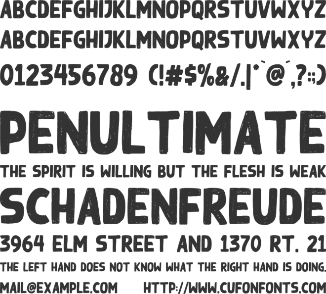 Black Ground font preview