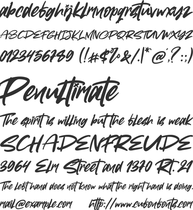 Toothless font preview