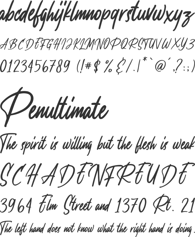 Ballmont font preview