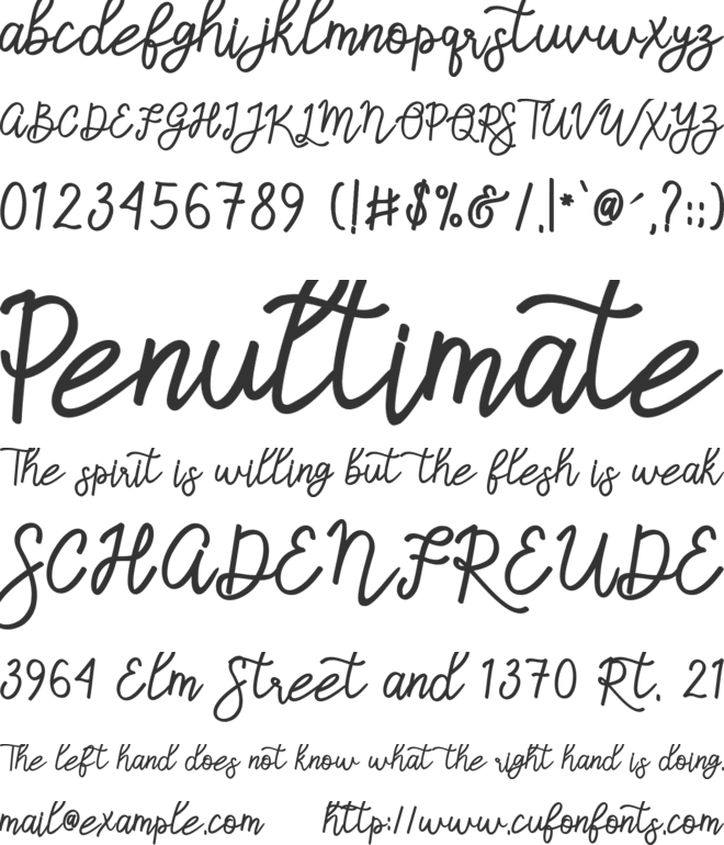 Sandwell font preview