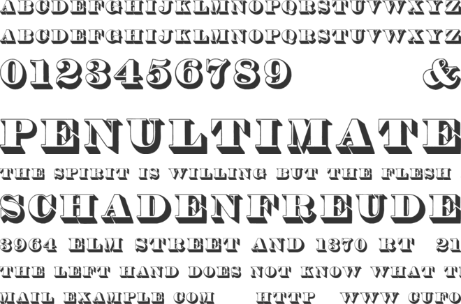 Thorne Shaded font preview