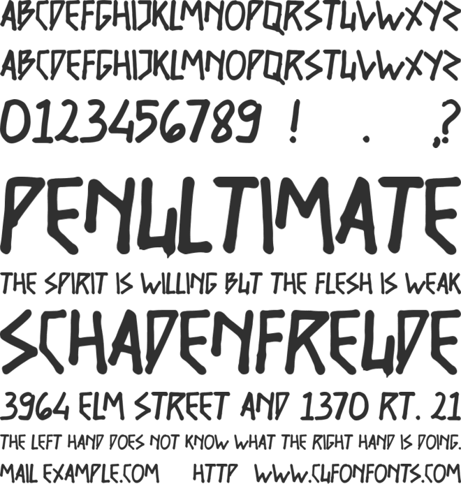 MINER font preview