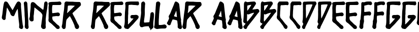 MINER Regular font