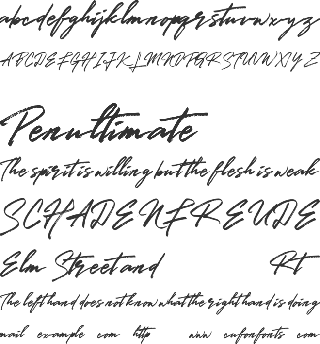 GoldenSignature font preview