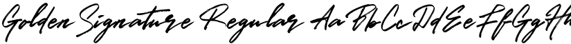 GoldenSignature Regular font