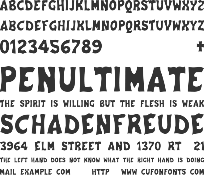 Cementeria font preview