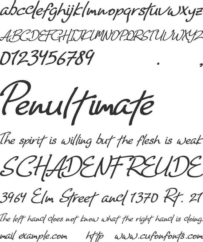 Rosewind font preview