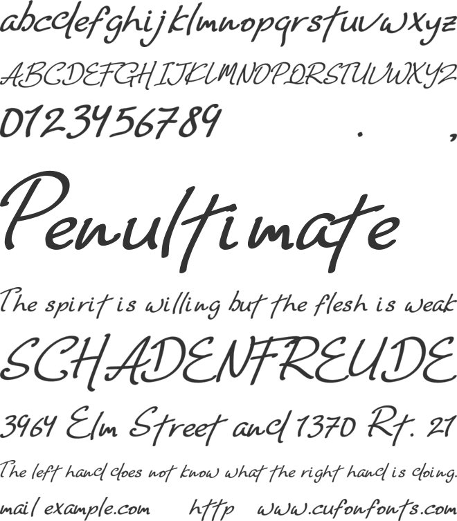 Rosewind font preview